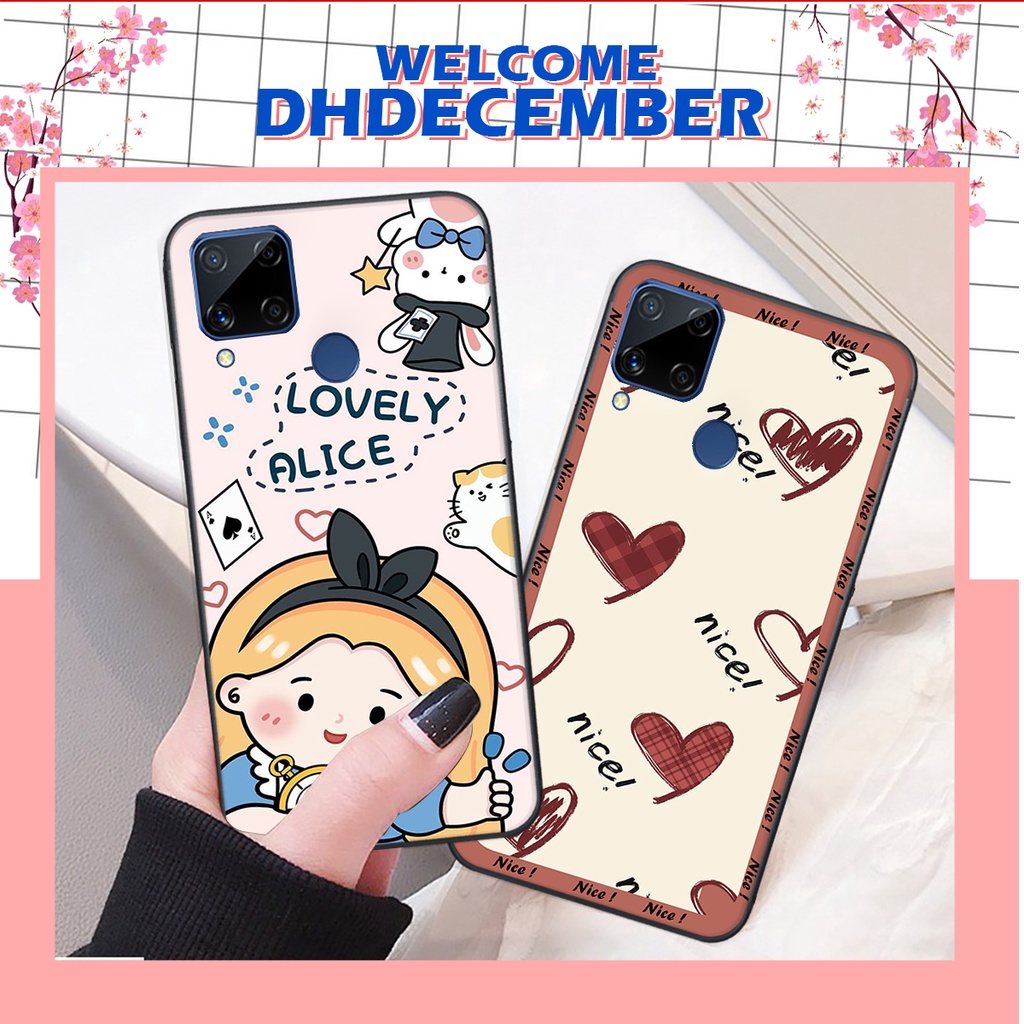 Ốp lưng Realme C15 in hình nice ,good luck happy ốp xinh viền dẻo đẹp chất