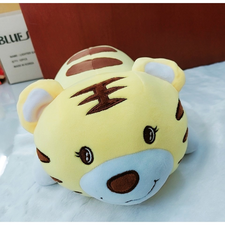 GỐI ÔM, GẤU BÔNG HÌNH CON HỔ  NẰM MIỆNG CƯỜI  VẢI MINISO SIÊU MỀM MỊN, AN TOÀN, HÀNG CAO CẤP LOẠI 1