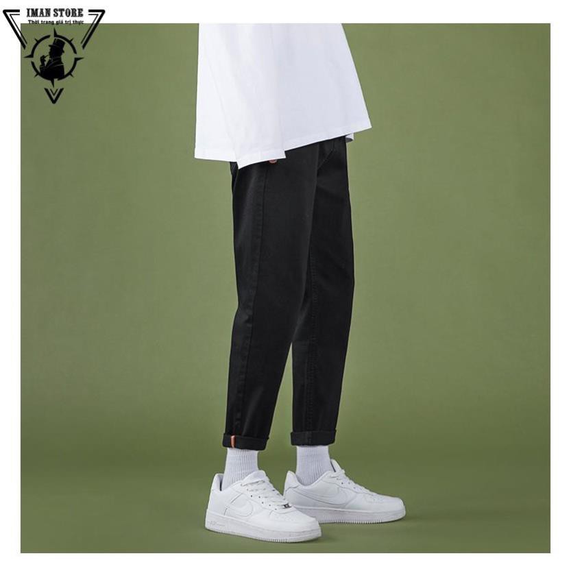 Quần Baggy jean nam, nư ống suông đen + xanh hottrend hàn quốc 2022