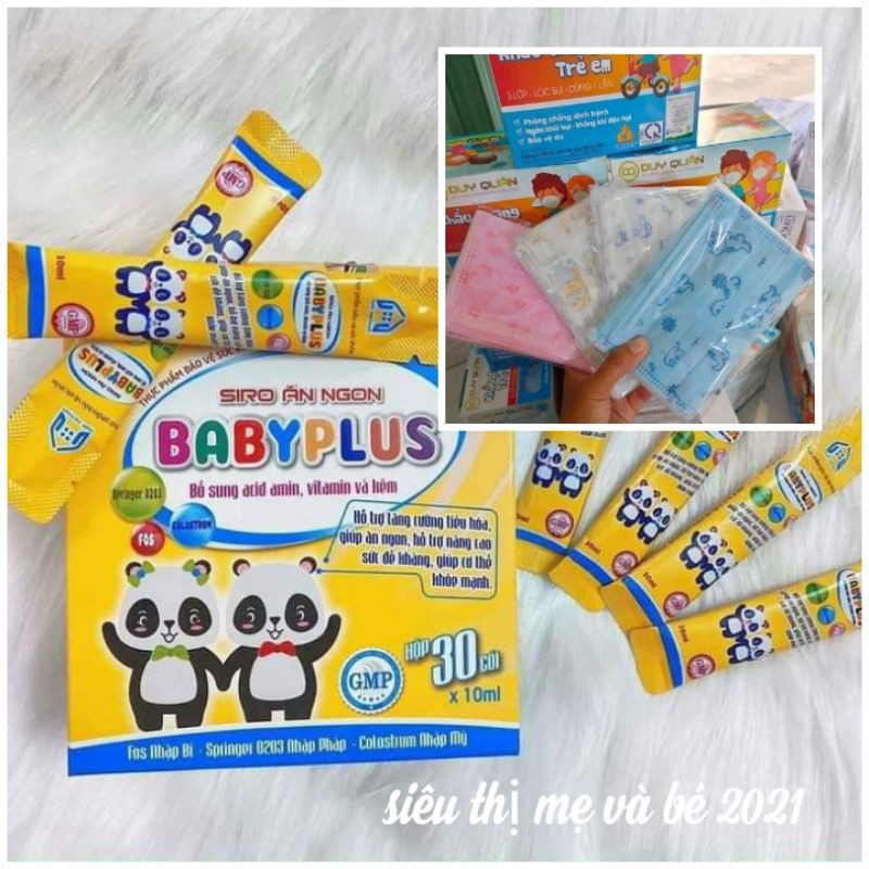 siro babyplus ăn ngon 5 hộp tặng kèm 1 hộp khẩu trang .