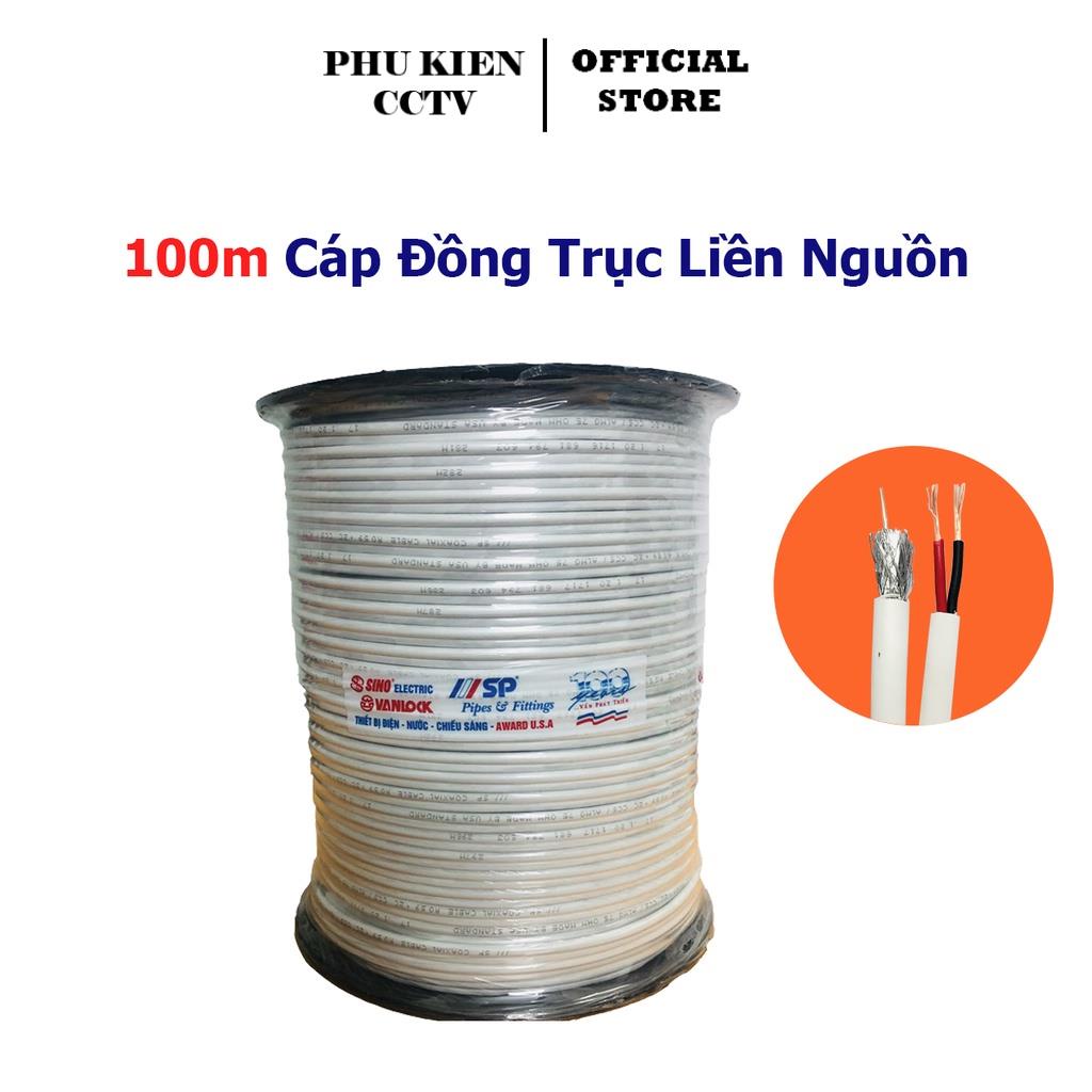 [100m]Cáp đồng trục liền nguồn SINO (RG59 + 2C CCS) chuyên dụng cho Camera cắt từ cuộn 305m | BigBuy360 - bigbuy360.vn