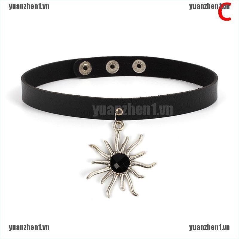 Vòng cổ Choker dây da PU phong cách Punk Gothic cá tính cho nữ