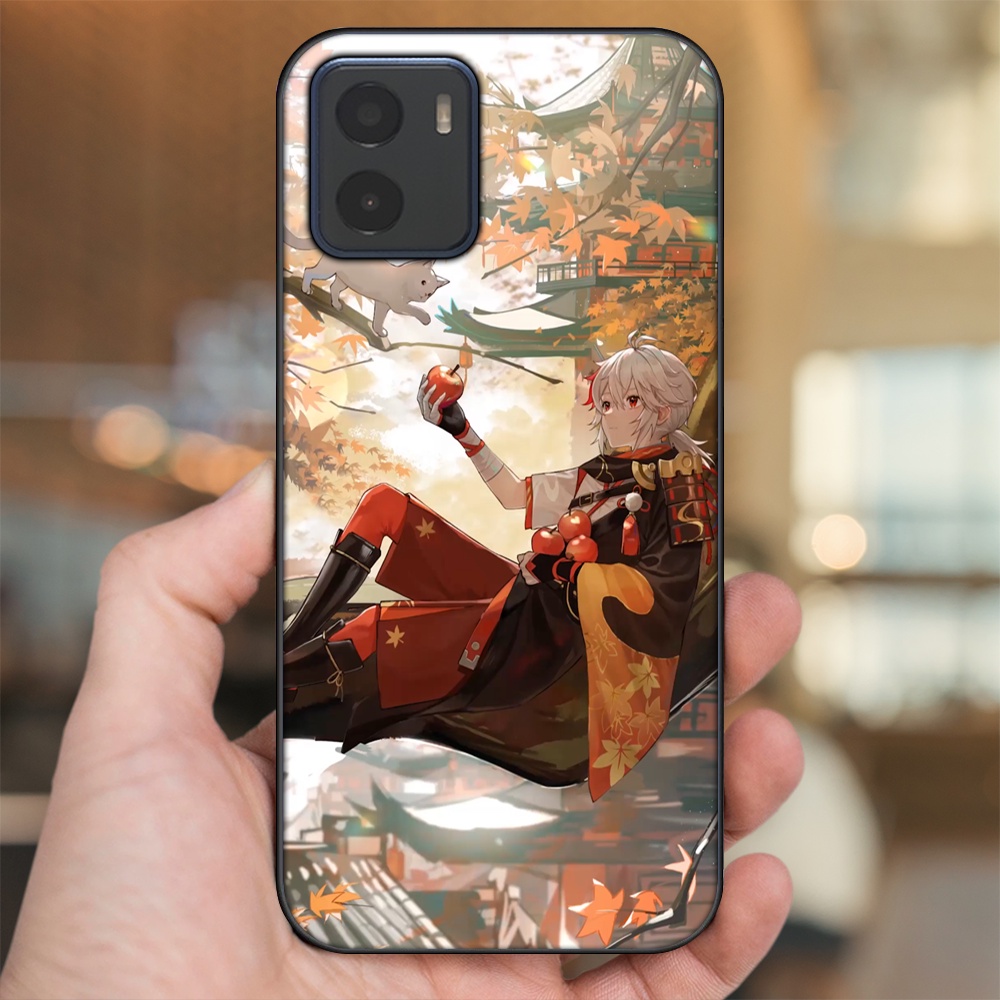 Ốp lưng Vivo Y15s, Y15a viền đen in hình Kazuha Genshin Impact