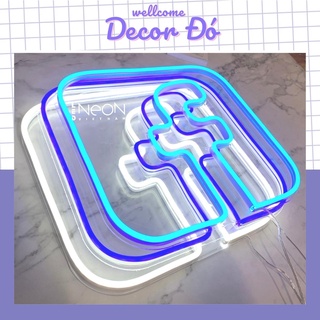 Đèn NeonSign | Face.book | Kích Thước 26x25cm | Quà Tặng Trang Trí Cực Chất , Siêu Sáng & Tiết Kiệm Điện Với Led 12v |