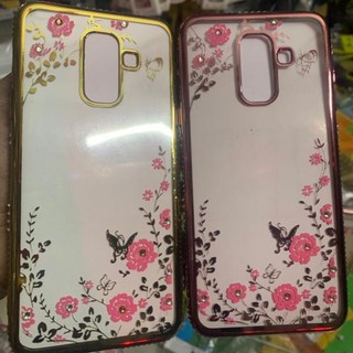 Ốp lưng samsung j3 pro, j7 pro, j7 duo, j8 dẻo hoa đính đá ad_case shop
