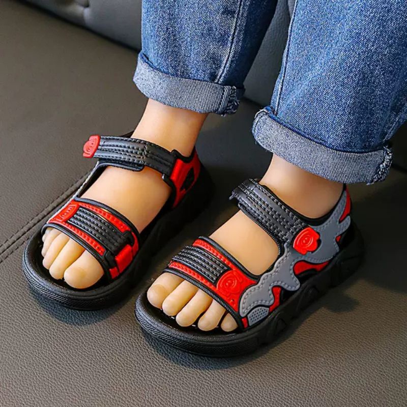 Dép sandal bé trai.Dép quai hậu bé trai mền trống trơn