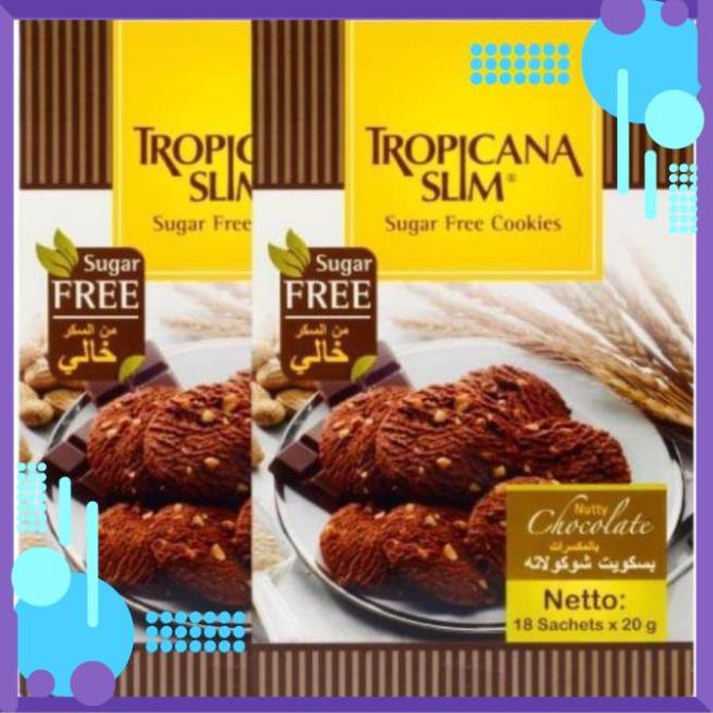 COMBO 2 HỘP Bánh Quy Ăn Kiêng Cao Cấp Tropicana Slim Chocolate 200g Cho Người Ăn Kiêng VÀ Tiểu Đường