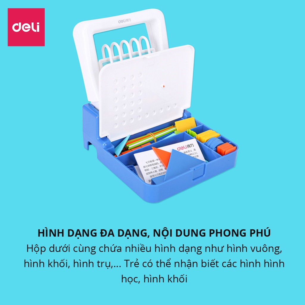 Đồ chơi học toán Deli - Bàn tính cộng trừ - Dùng cho trẻ em từ 3-6 tuổi - 74317