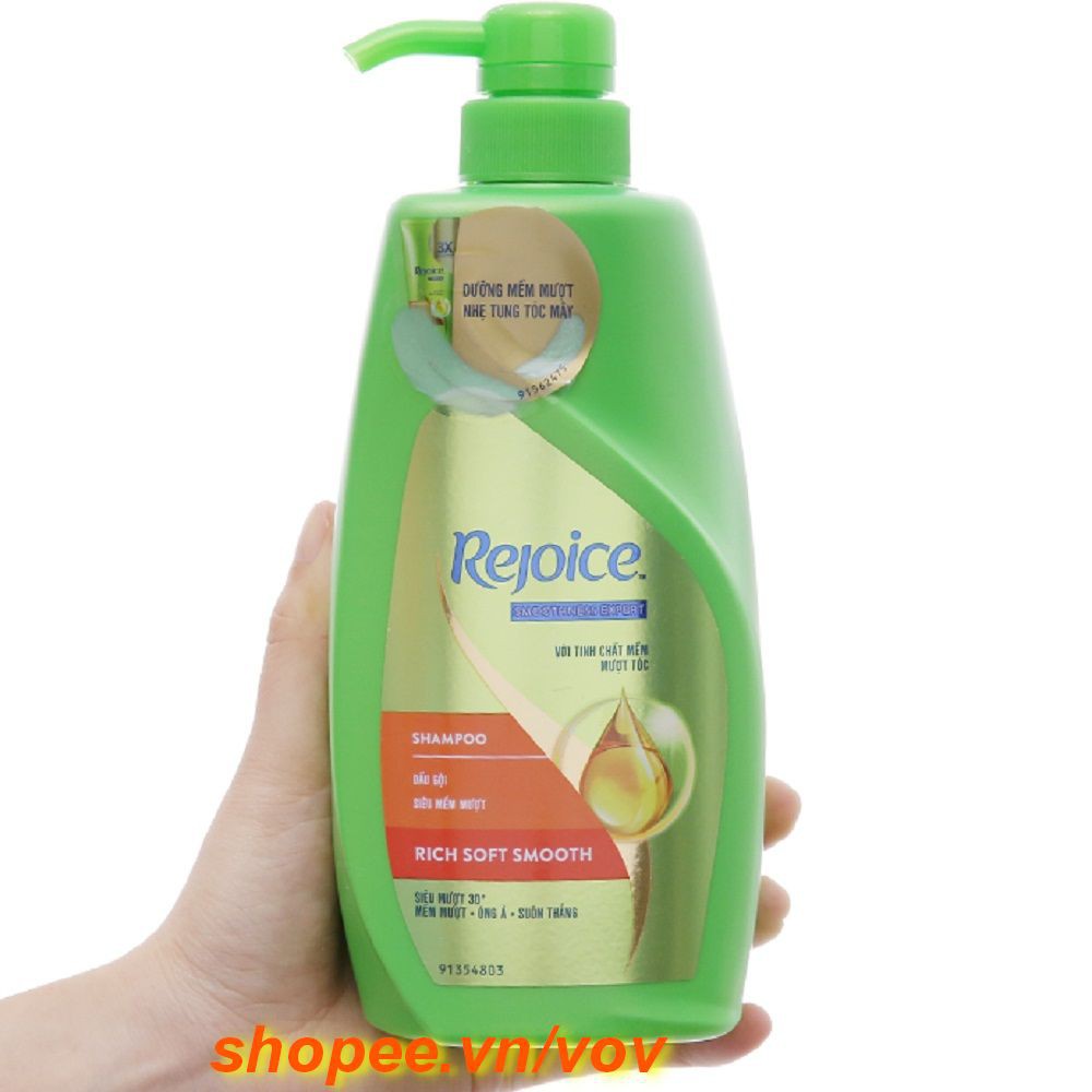 3/Dầu Gội Đầu 650g Siêu Mềm Mượt Rejoice, vov Cam Kết Chỉ Cung Cấp Hàng Chính Hãng.