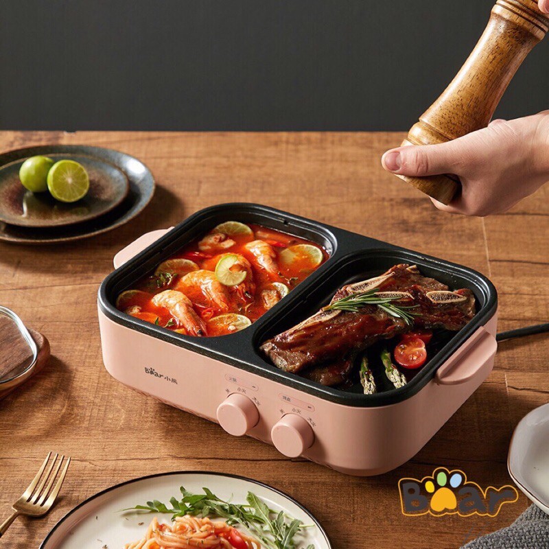 CHẢO ĐIỆN NƯỚNG LẨU ĐA NĂNG BEAR C12D1