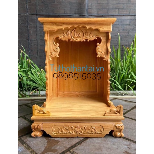 Bàn thờ thần tài ông địa gỗ gõ đỏ 60 x 81CM ( Hàng Loại 1 )