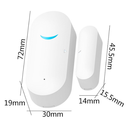 Cảm biến cửa Tuya - RF 433 kết hợp với bộ báo động chống trộm Tuya