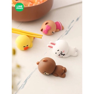 Gác đũa gấu brown, vịt sally, thỏ cony, gấu choco Line Friends