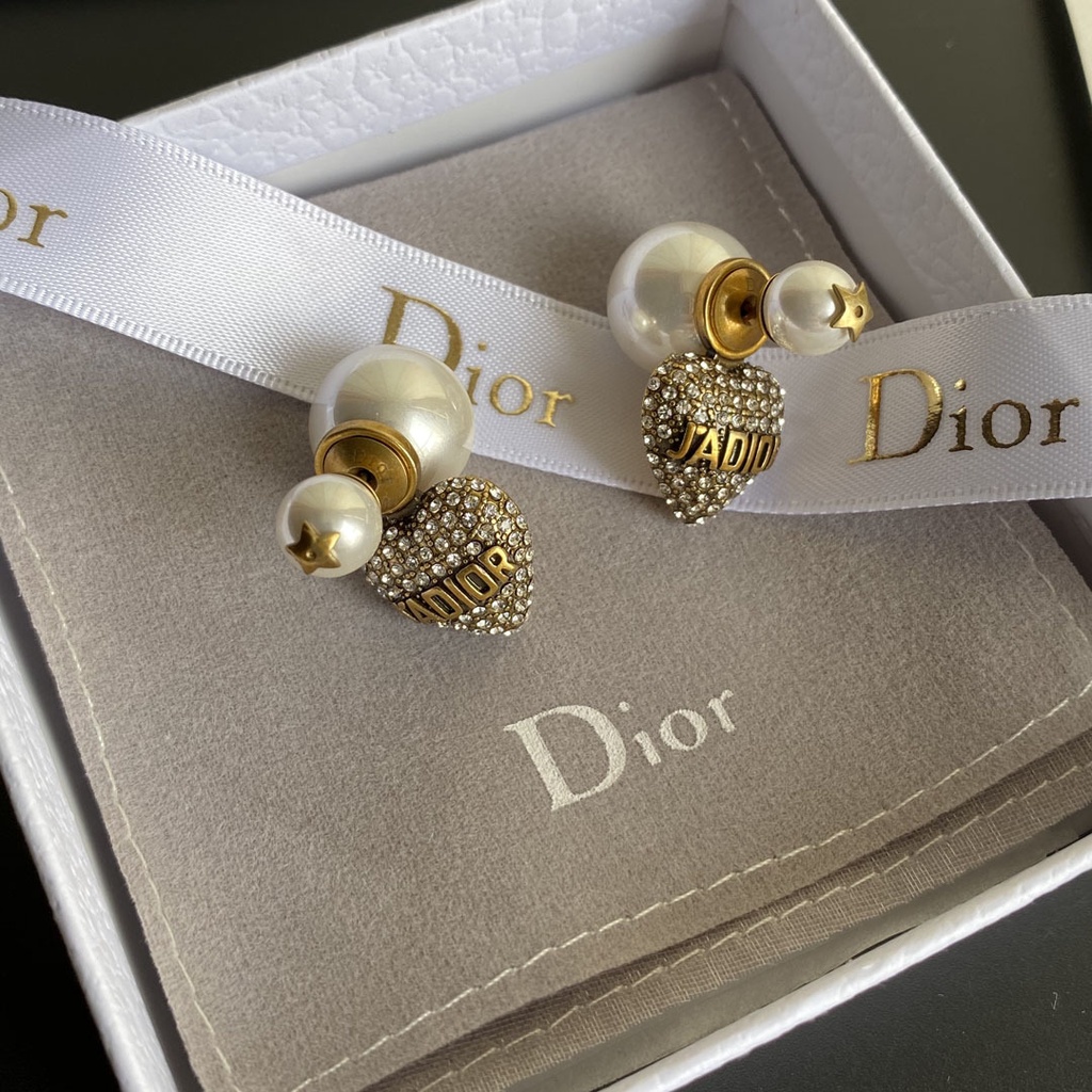 Khuyên Tai Tròn Khắc Chữ Dior Bằng Thép Titanium Thời Trang Cho Nữ