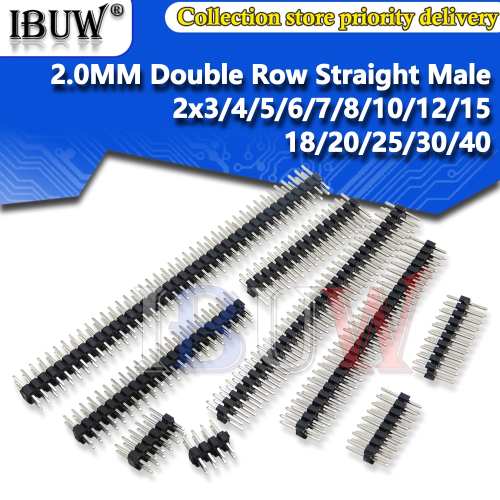Set 10 Đầu Nối Dây Điện Hai Hàng 2.0MM 2MM 2X3 / 4 / 5 / 6 / 8 / 10 / 40 PIN 3p / 4p / 6p / 8p / 20p / 40p
