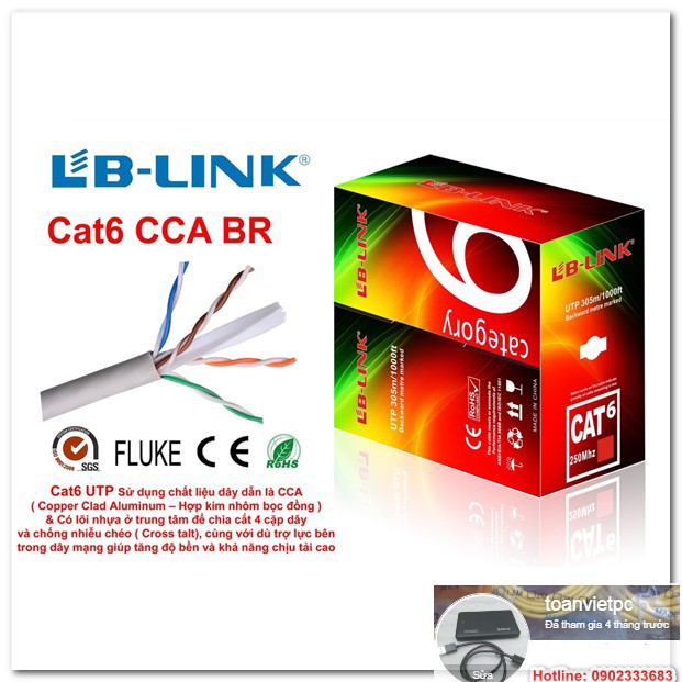 [Chính Hãng] Cuộn cáp mạng cat6 LB-LINK Trắng