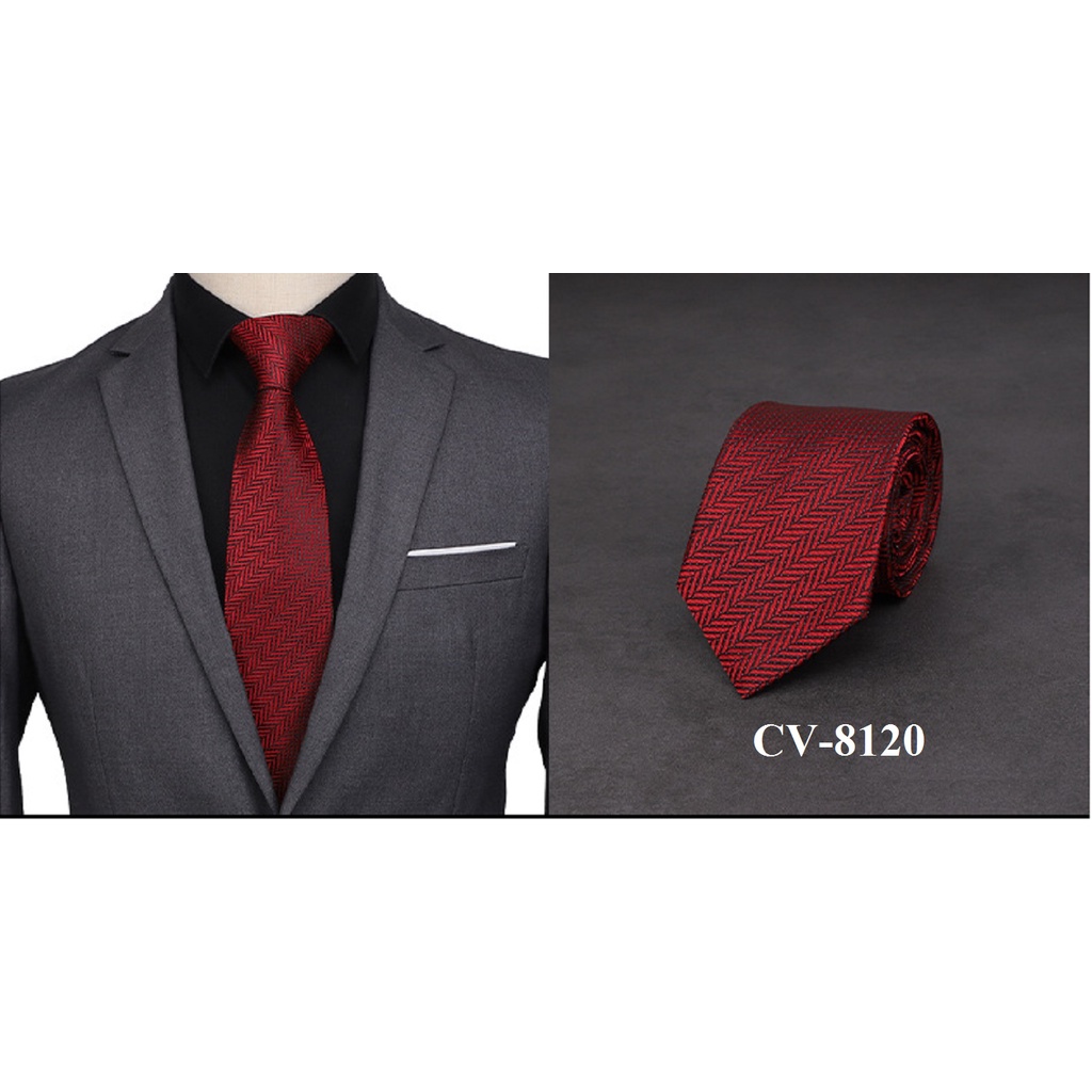 Cravat Nam bản lớn 8cm phù hợp phong cách công sở, thanh lịch, cà vạt nam thời trang - CV-8120