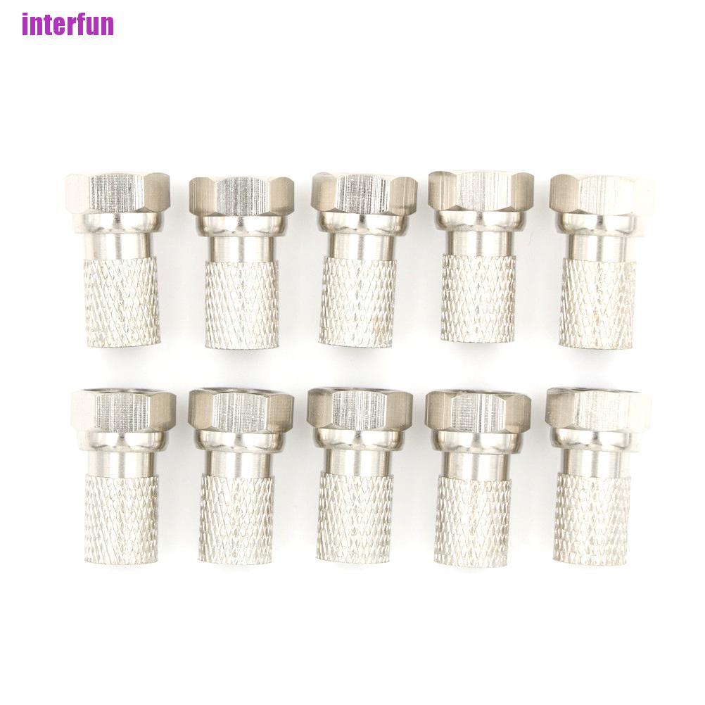 Set 10 Đầu Nối Dây Cáp Đồng Trục Vệ Tinh Rg6 F Cho Tv | BigBuy360 - bigbuy360.vn