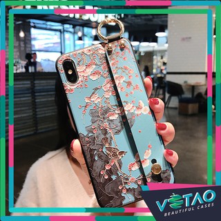 [ FREESHIP TỪ 50K TOÀN QUỐC ] Ốp lưng Iphone hoa họa tiết hoa cổ(hoa đá) + đai