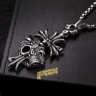 Vòng cổ Chrome đầu lâu ( Ảnh thật)
