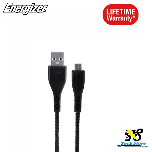 Cáp Micro USB Energizer 1.2m C41UBMCGBKM - Siêu bền, Bảo hành trọn đời