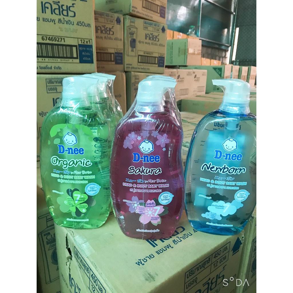 Sữa tắm gội toàn thân Dnee thơm mát cho bé 380 ml