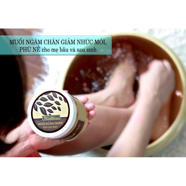 02 HỘP Muối ngâm chân thảo dược trị đau nhức, phù chân, giúp lưu thông máu 350gr/hộp - WonMom (Việt Nam)