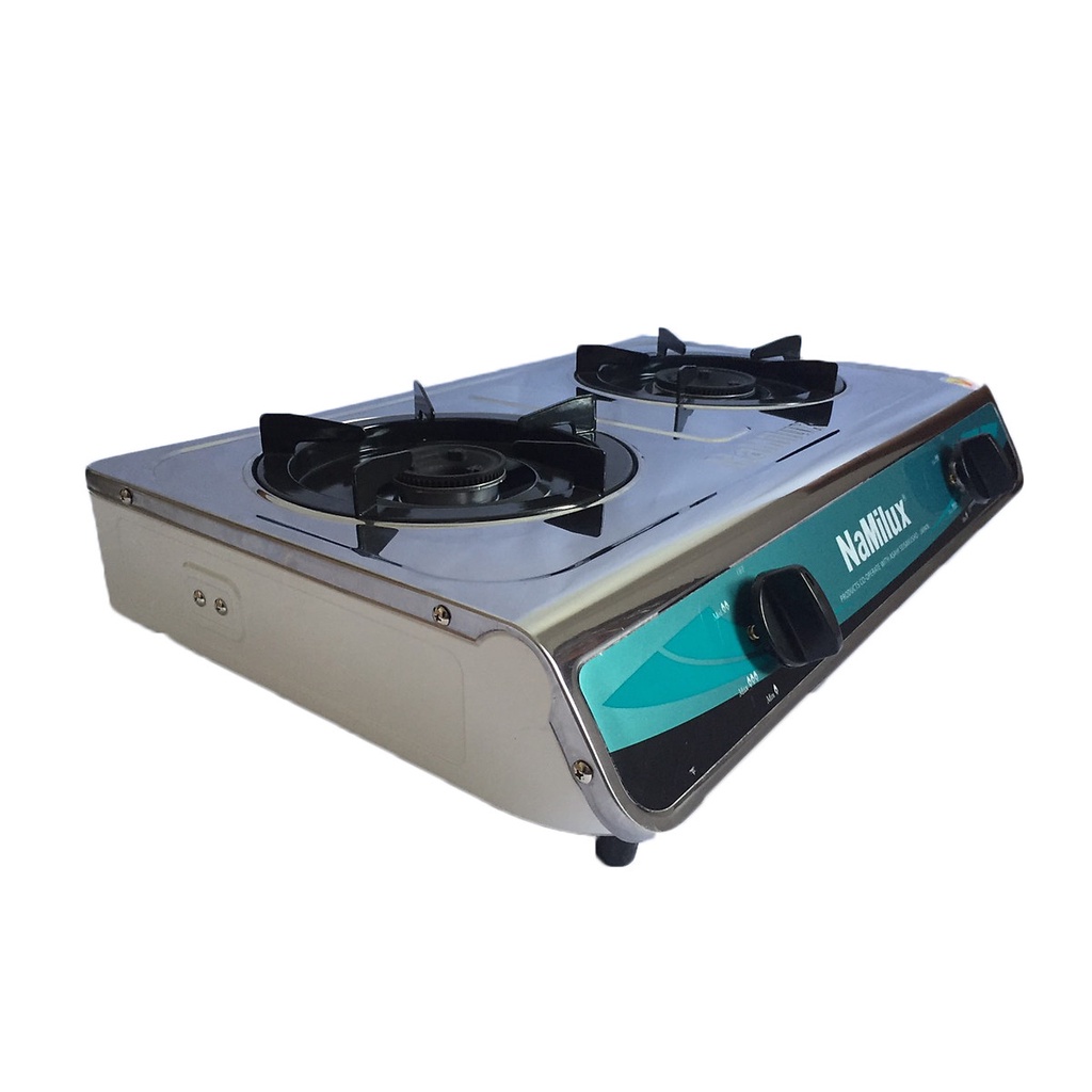 Bếp Gas Đôi Namilux NA-606ASM -Mặt Inox + Bộ Van Dây Chính Hãng- BẢO HÀNH 24 THÁNG