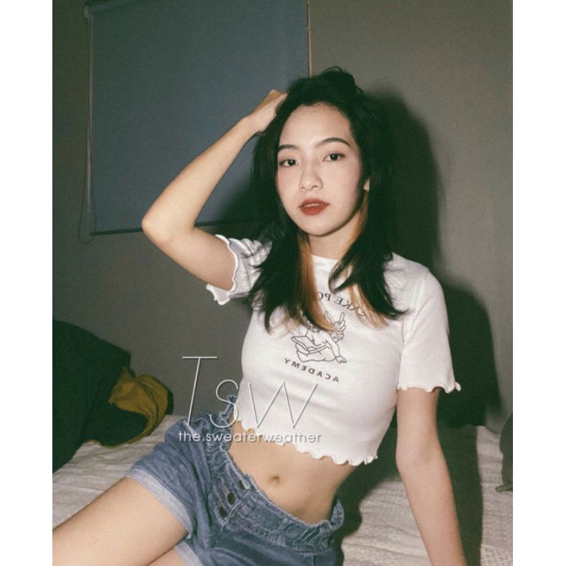 ÁO CROPTOP THUN TĂM CO DÃN SAKE THE SWEATERWEATHER