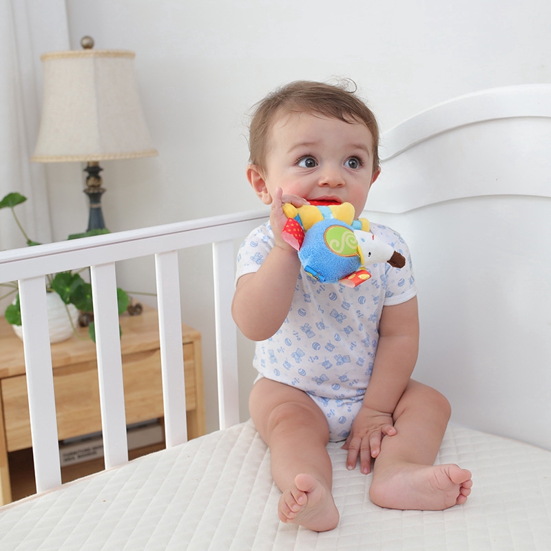 Đồ Chơi Gặm Nướu Mọc Răng Cho Bé Hình Động Vật Dễ Thương Chất Liệu Vải Bông