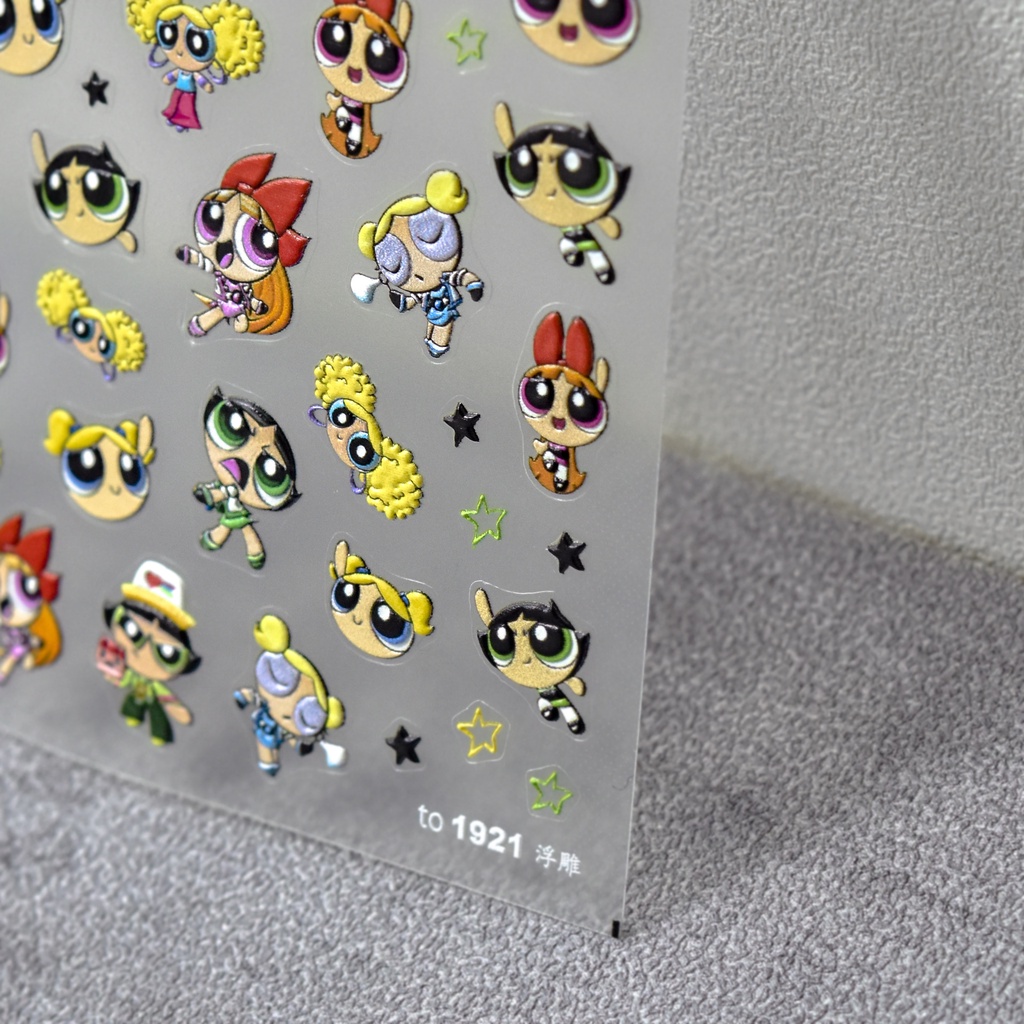 Nhãn Dán Trang Trí Móng Tay Họa Tiết Hoạt Hình 5d Kiểu Nhật Bản 1921