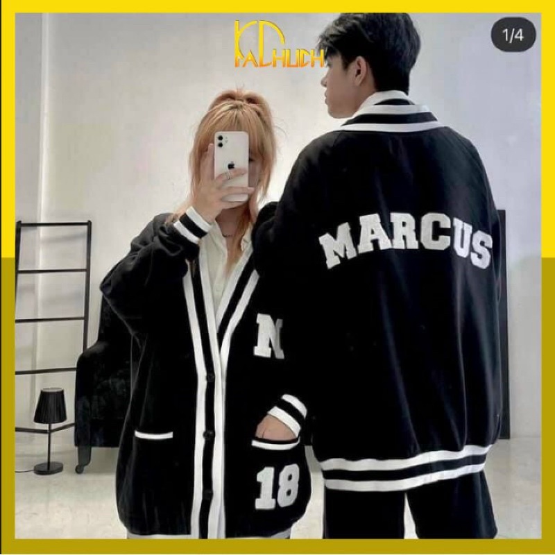 Áo khoác Cardigan chữ M form nam nữ &lt;65kg
