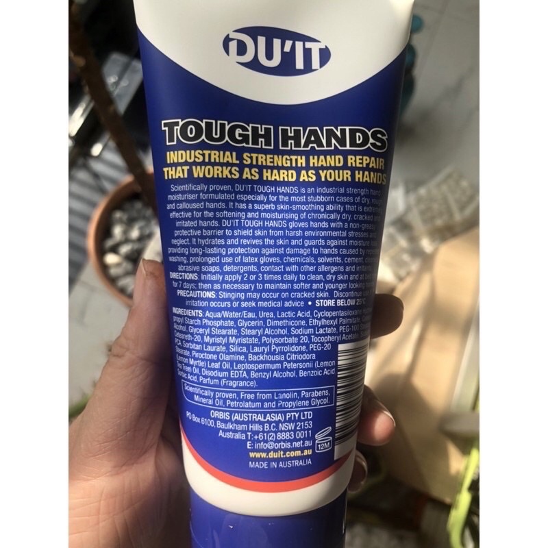 Kem dưỡng lm mềm da tay DUIT Tough Hands Intensive Hand Cream for Dry Hands 150g.Hàng Úc