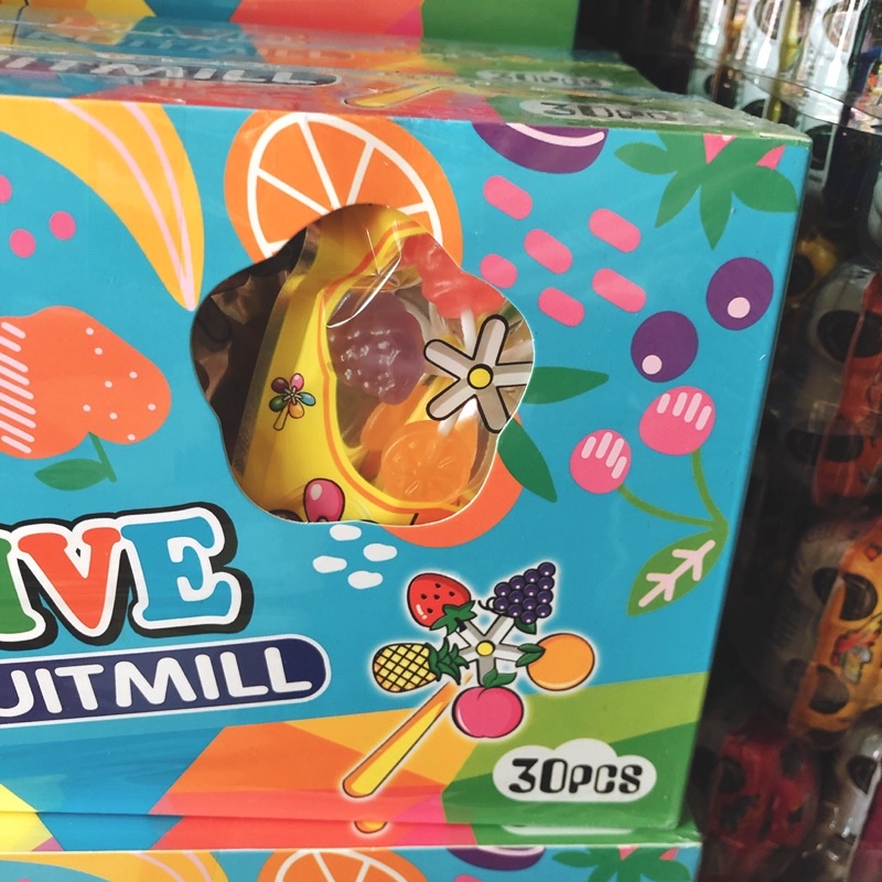 sỉ lốc 30 cây kẹo mút hình chong chóng 5 cánh