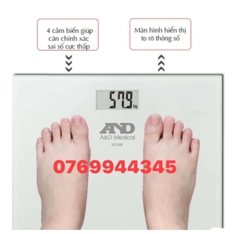 Cân Đo Sức Khoẻ Điện Tử AND UC-502 NHẬT BẢN