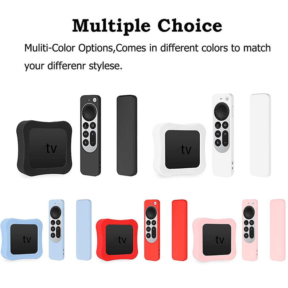 Miimall cho apple TV Vỏ Bảo Vệ Silicone Cho Điều Khiển Từ Xa cho apple TV 1+1 2021 cho apple TV 4K & Ốp