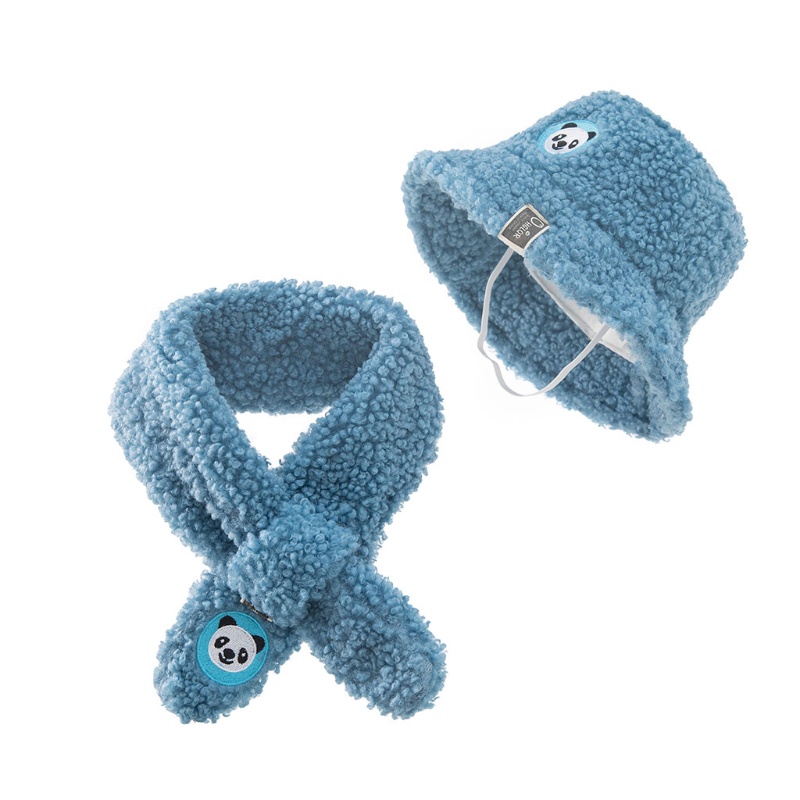 Set 2 Món Nón Khăn Choàng Cổ Giữ Ấm Mùa Đông Cho Bé 0-2 Tuổi