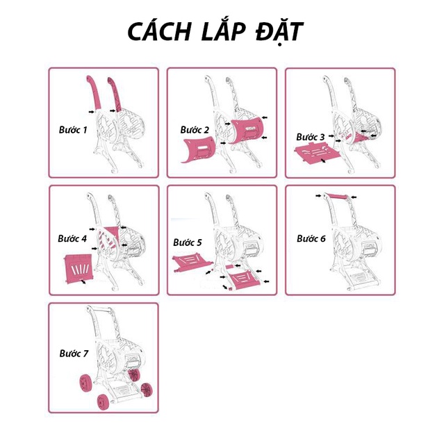 Xe Đẩy Đồ Chơi Siêu Thị Cho Bé Trai Và Bé Gái ,Xe Đẩy Giúp Bé Tập Đi Thiết Kế Thông Minh An Toàn Cho Bé