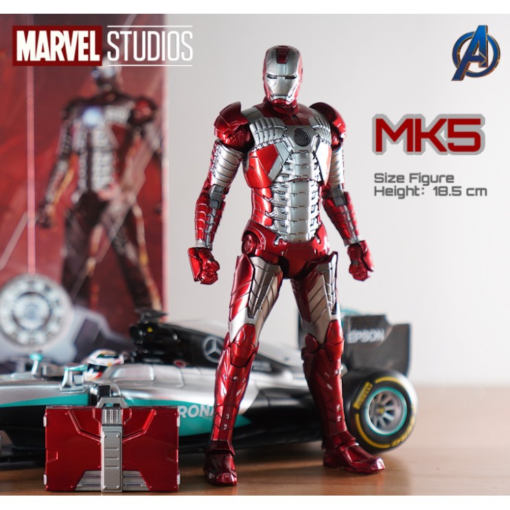 Mô hình Iron man mark 5 bộ sưu tập người sắt nhân vật Marvel