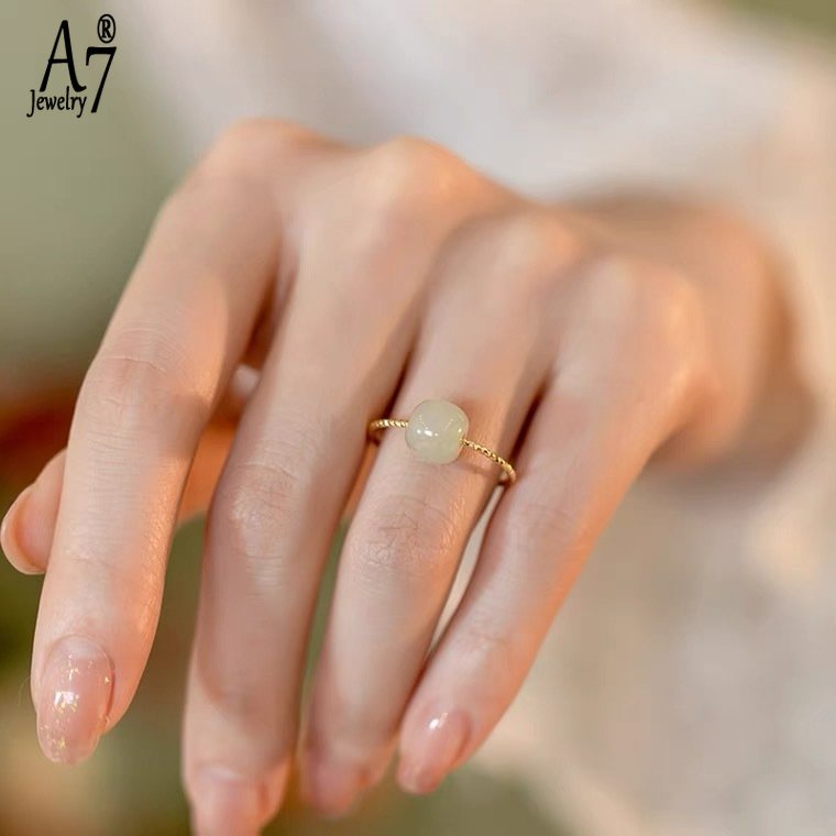 Nhẫn Ngọc Bích Hetian X1027 Có Thể Điều Chỉnh Dành Cho Nữ