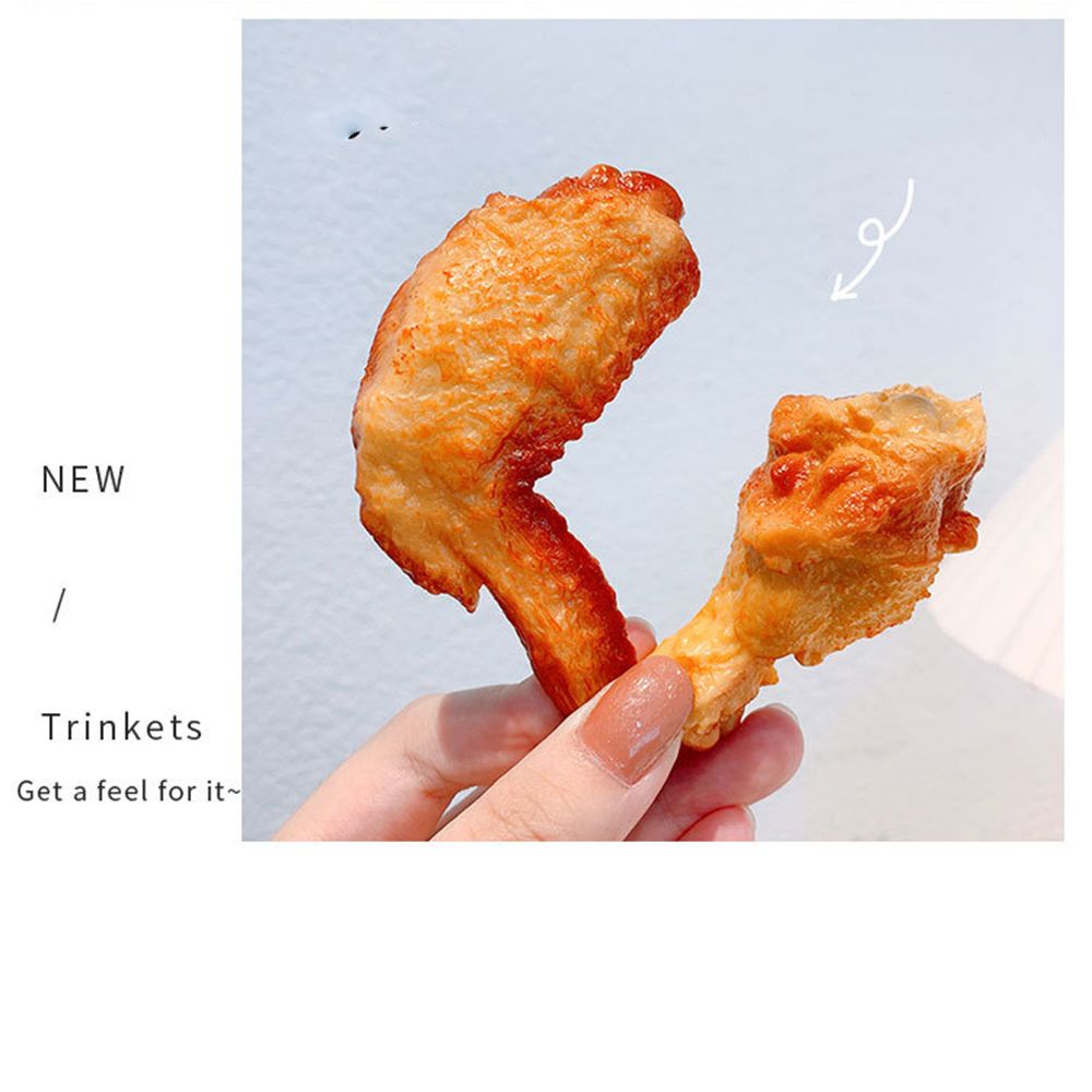 Kẹp Tóc Hình Đùi Gà 3D Dễ Thương Dành Cho Nữ