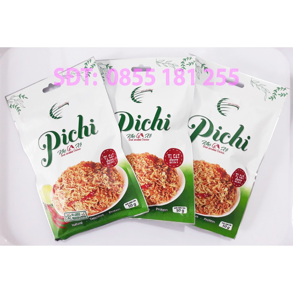 Khô Gà Xé PICHI 50g (vị Cay Lá Chanh)