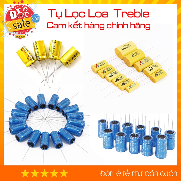 Tụ loa treble, tụ loa cao cấp ELNA/JIEDENG/Polypropylene 1,5/2,2/3,3/4,7/6,8/10/22/47uF