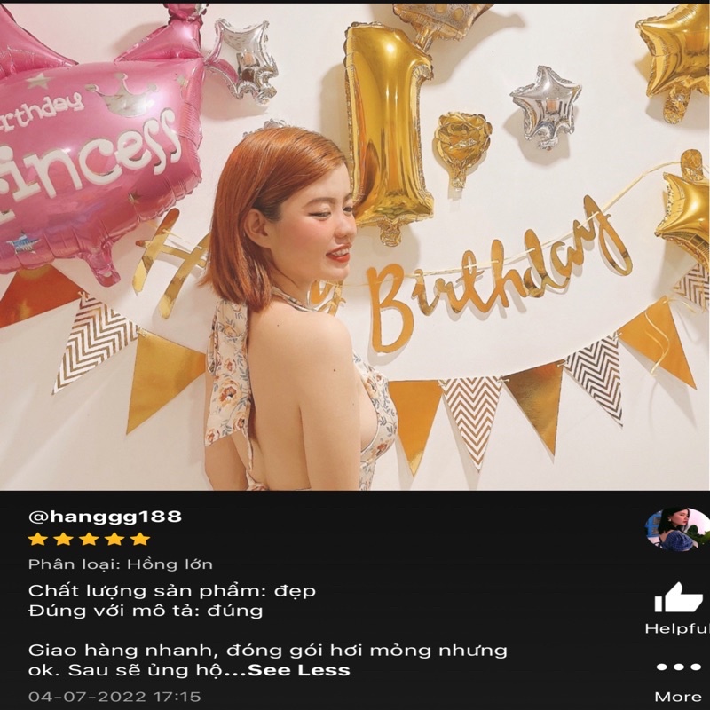 bóng hình vương miệng các màu, nơ hồng size lớn, size nhỏ