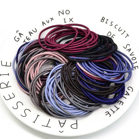 Túi zip 100 sợi thun cột tóc Hàn Quốc du lịch siêu dễ thương