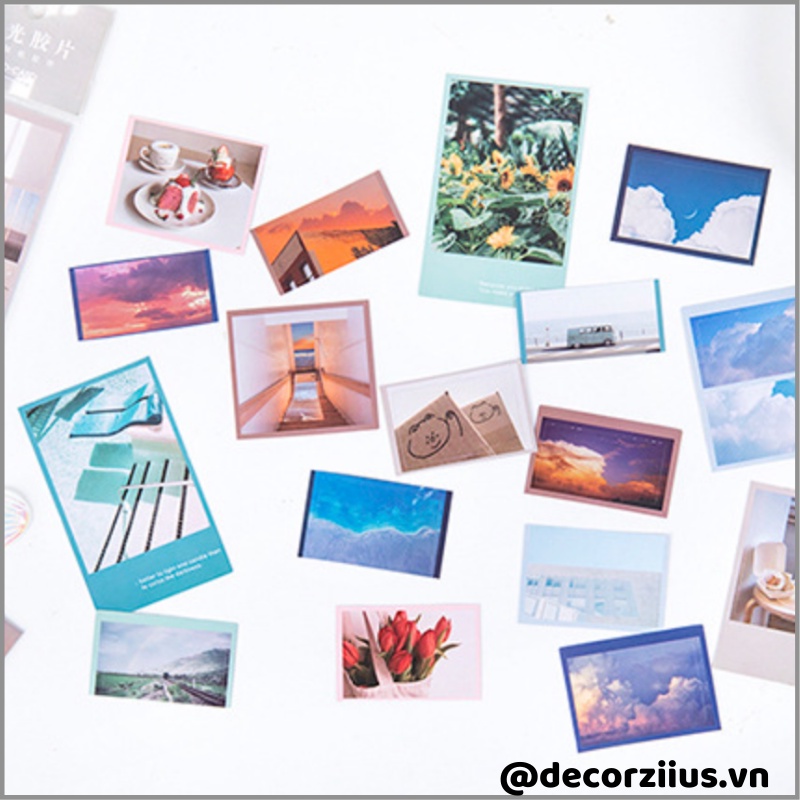 Sticker Vintage Hình Dán Dài Dạng Phim Trang Trí Bullet Journal,Nhật Kí