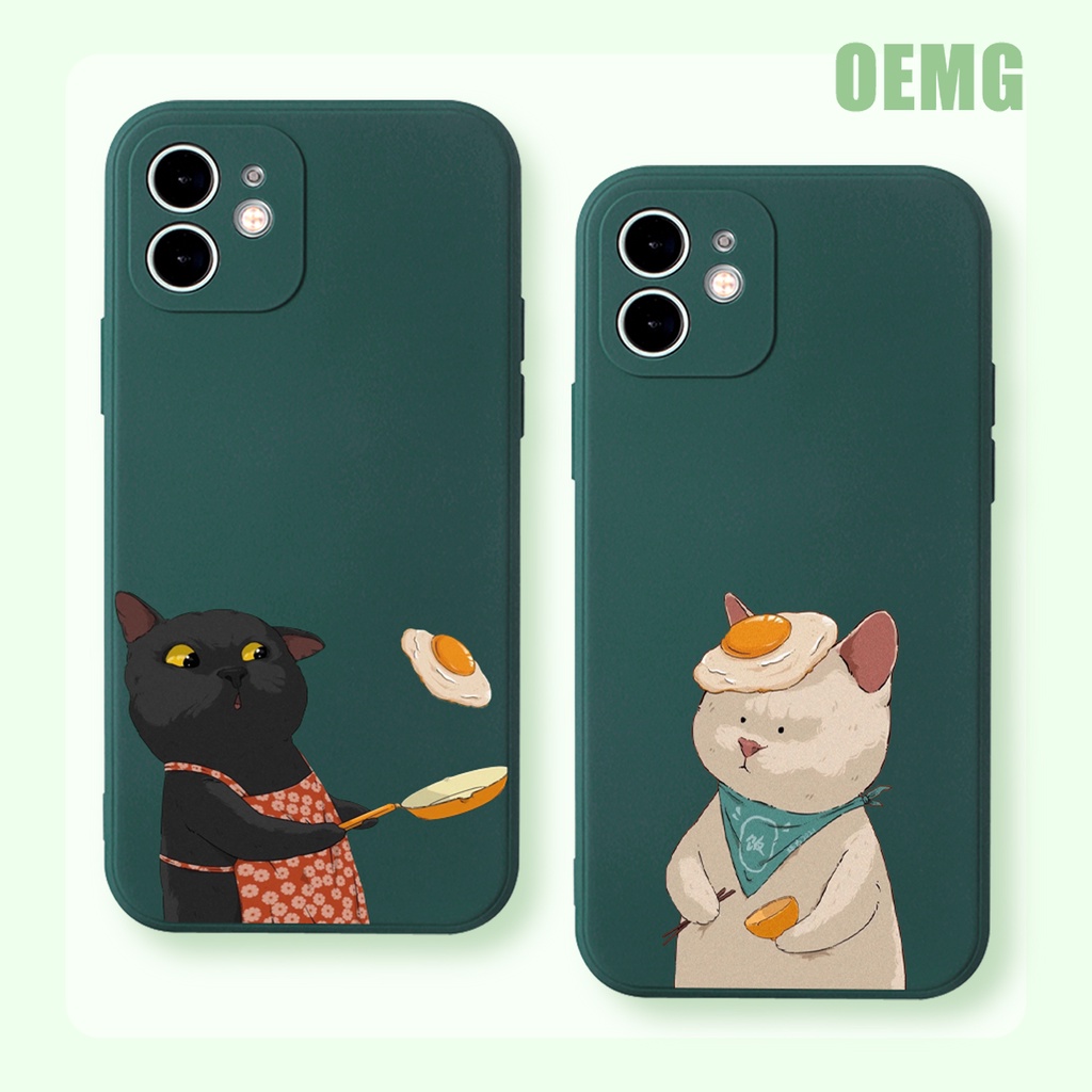 Ốp Điện Thoại Silicon Mềm Chống Sốc Hình Mèo Hoạt Hình Cho iPhone 13 12 11 Pro Max X XR XS 8 7 6S Plus SE 2020 ZJ863