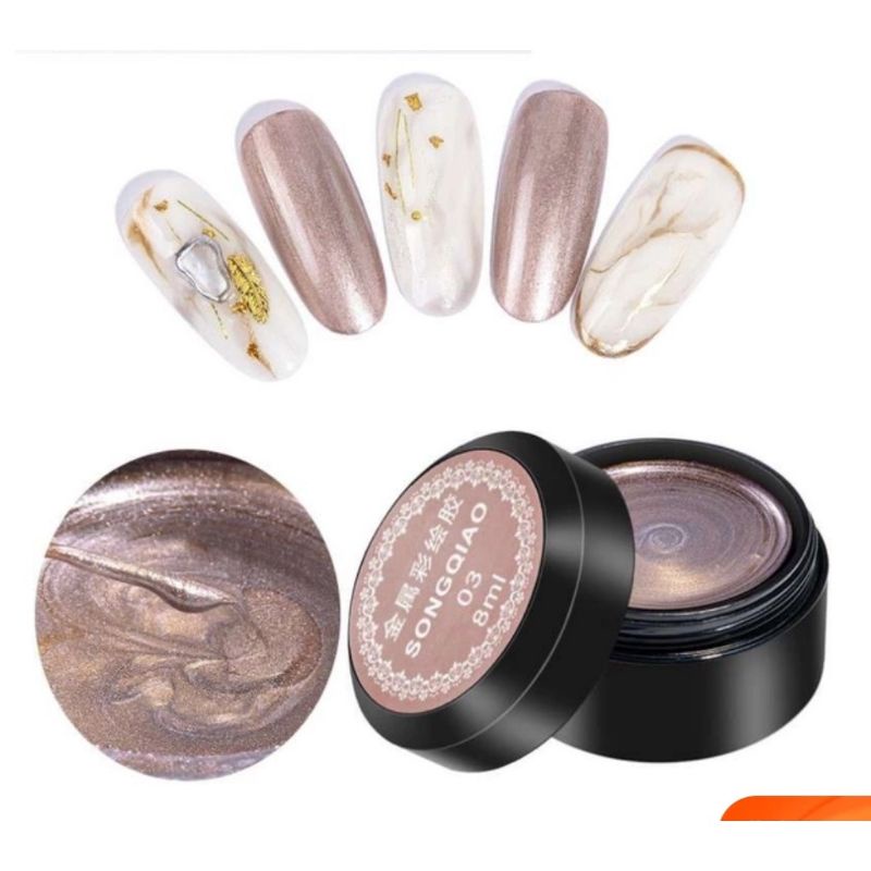 gel metan nail, nhũ siêu sáng, gel vẽ viền, tráng gương