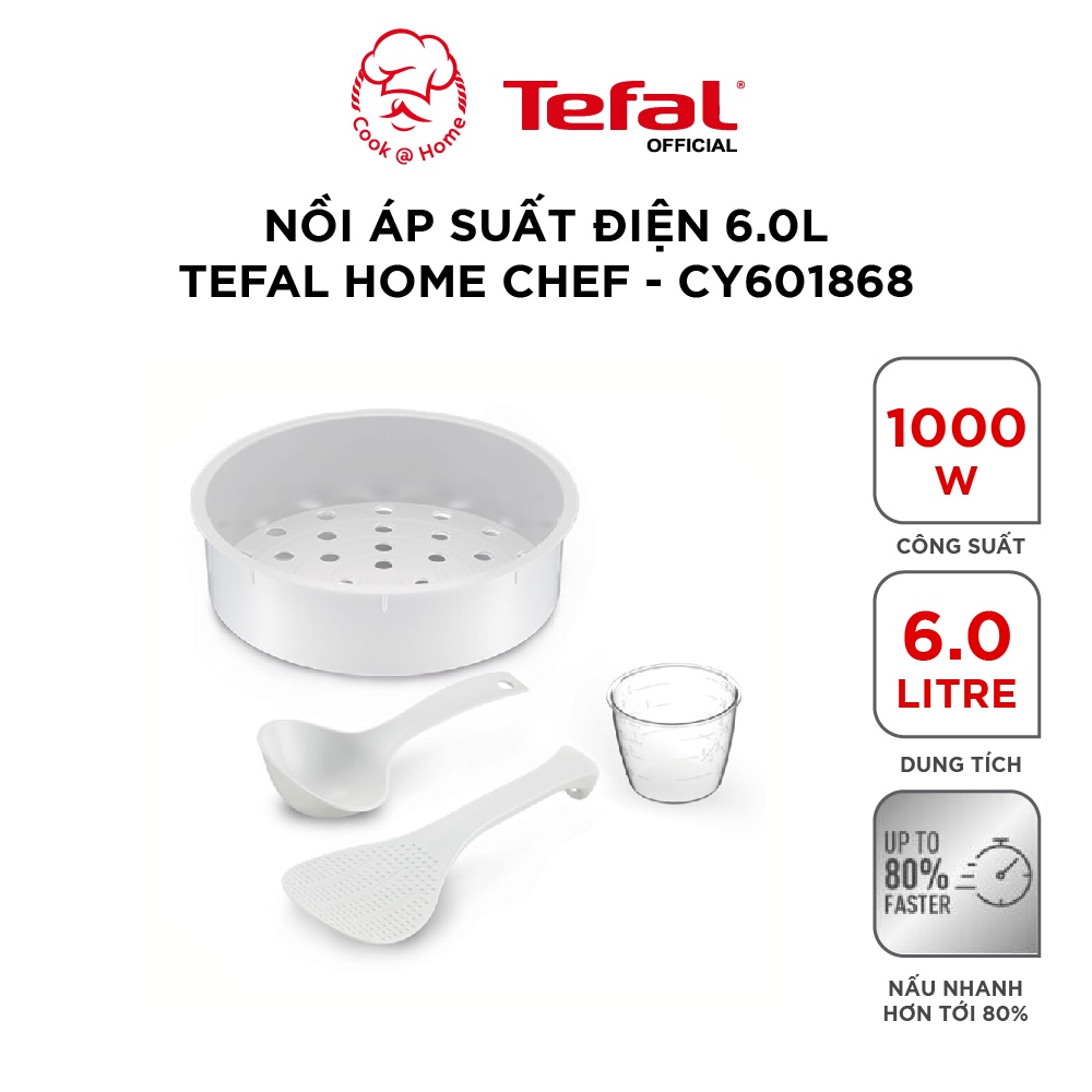 Nồi áp suất điện Tefal Home Chef CY601868 - 6L, 1000W