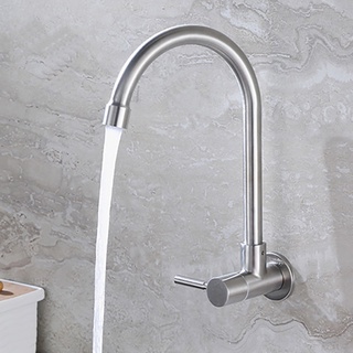 Vòi nước rửa chén bát,vòi rửa tay inox 304 SUS bắt tường,bắt chậu VN12